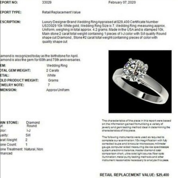 ✨✨SOLD!!✨✨Wedding ring 2 Carats Diamond Ring - Picture 5 of 5